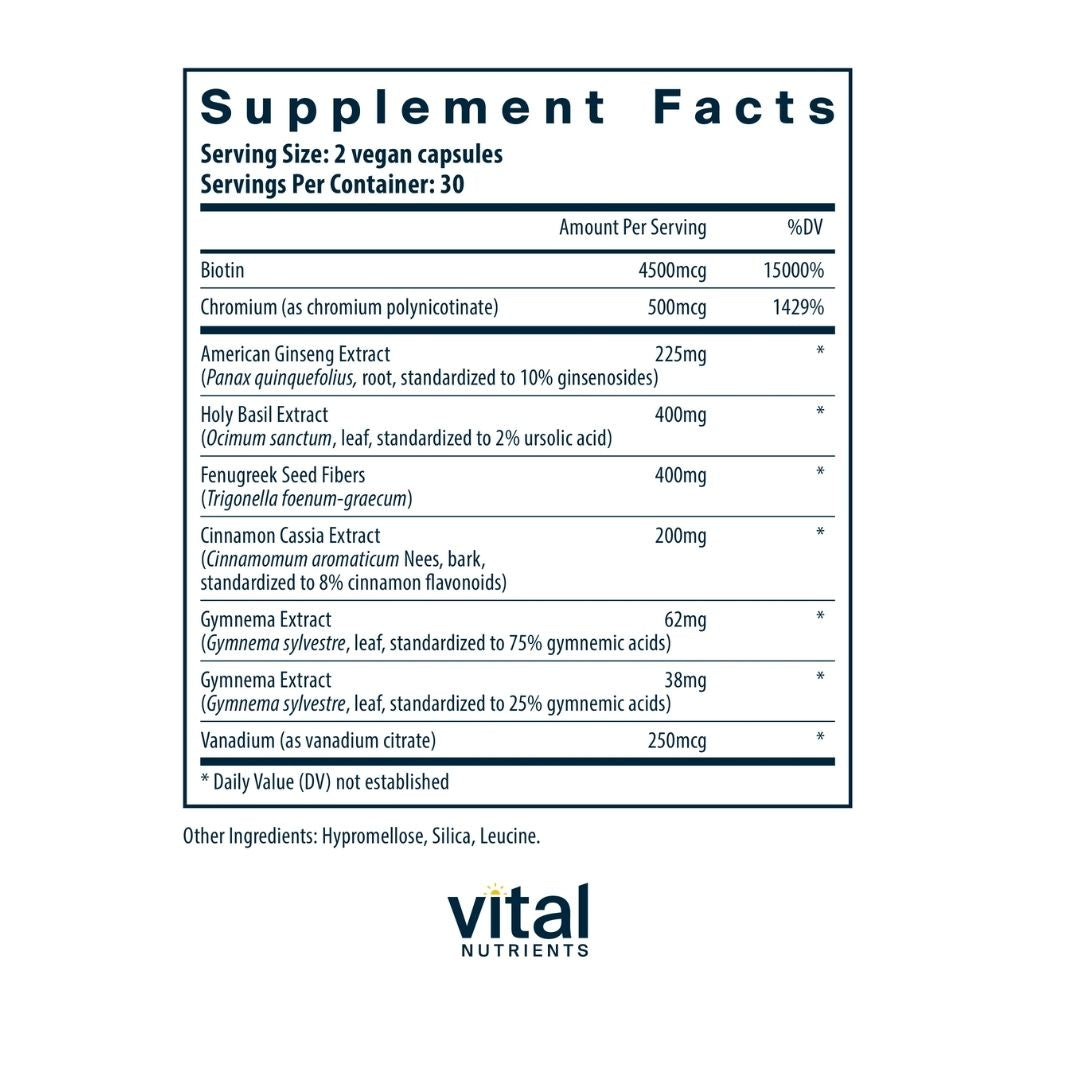 Vital Nutrients Blood Sugar Support