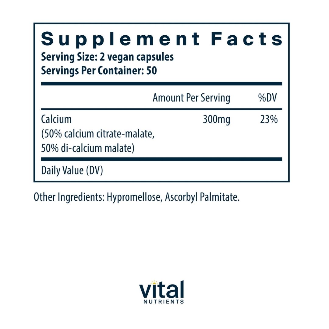 Vital Nutrients Calcium (Citrate/Malate) 150mg