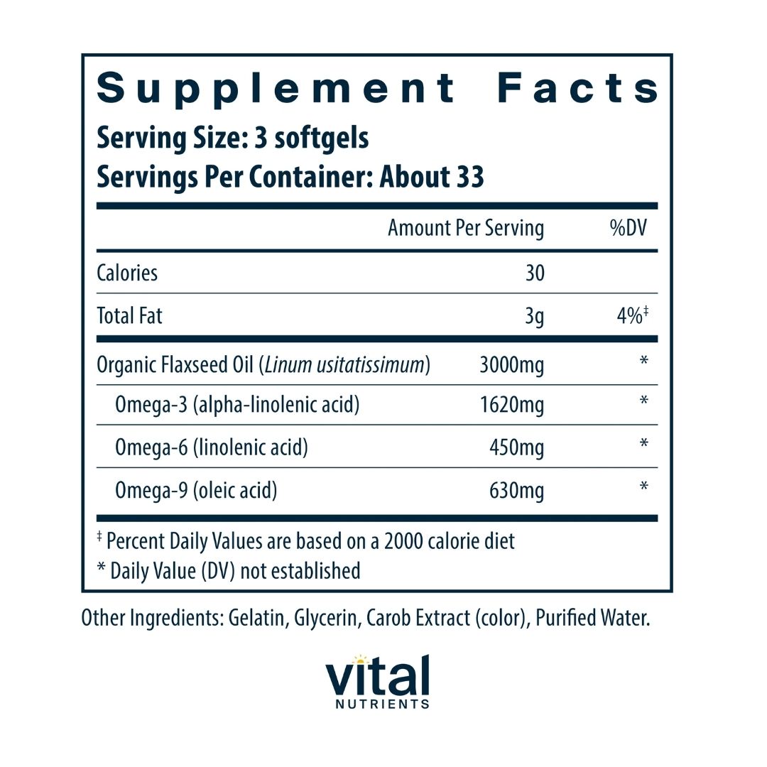 Vital Nutrients Flax Oil