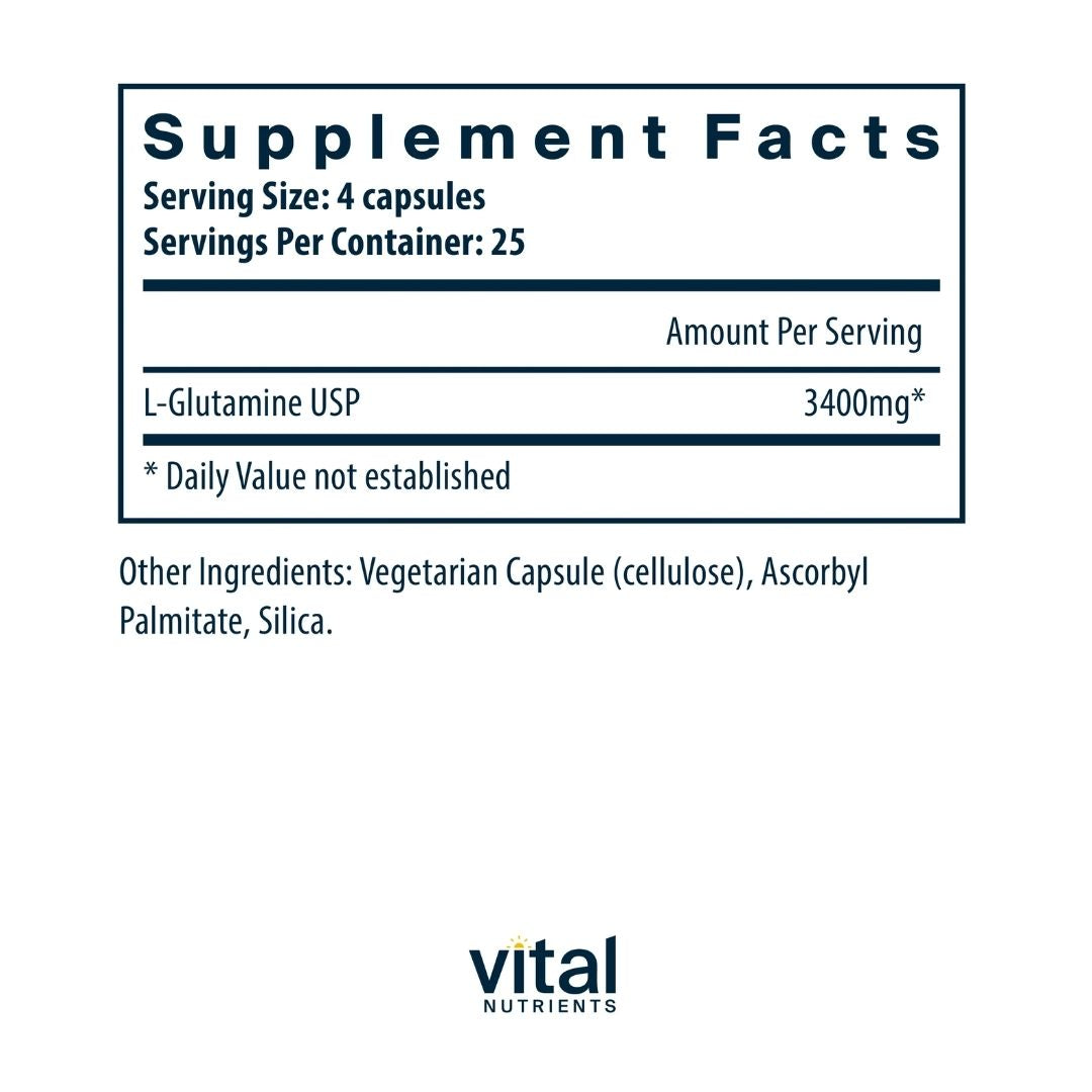 Vital Nutrients Glutamine 3400mg