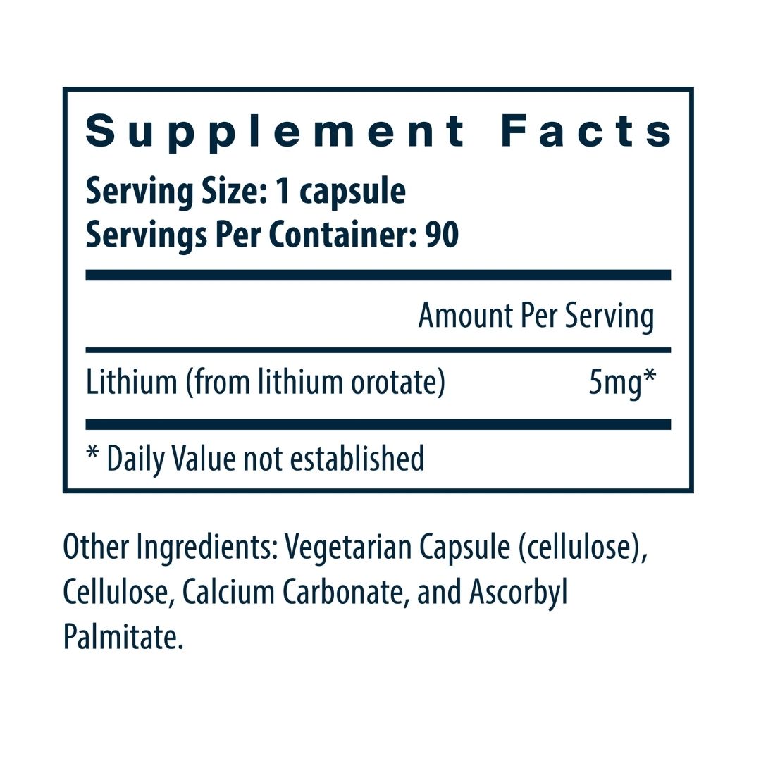 Vital Nutrients Lithium orotate 5mg