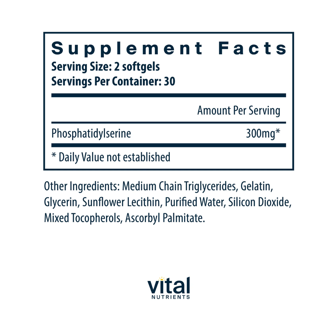 Vital Nutrients Phosphatidylserine 150mg