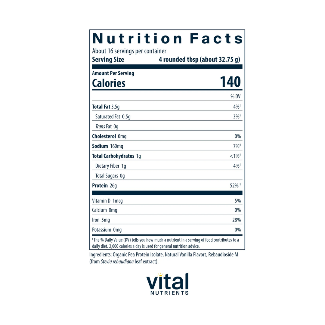 Vital Nutrients ProVeg Organic Pea Protein