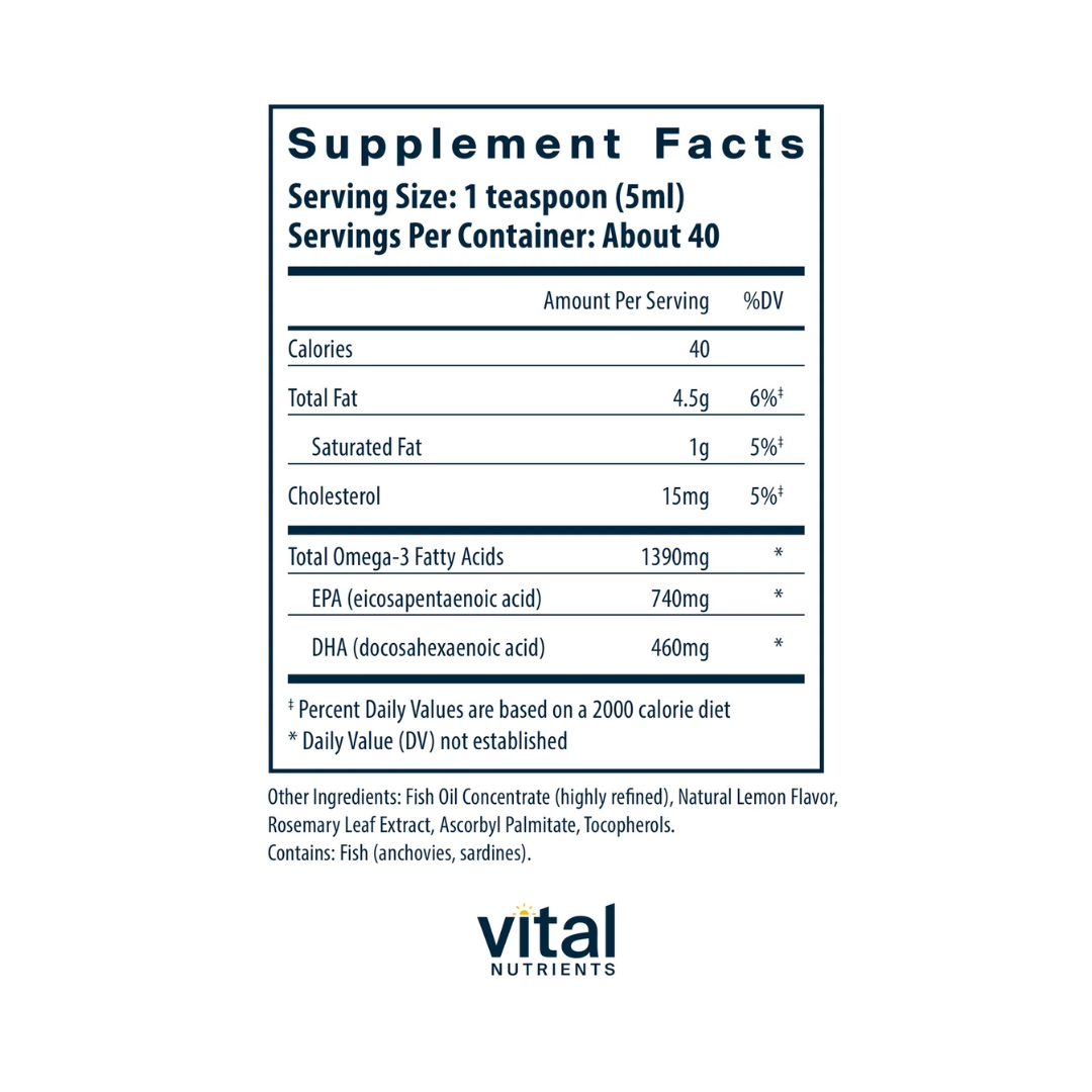 Vital Nutrients Ultra Pure® Fish Oil 1400 Pharmaceutical Grade