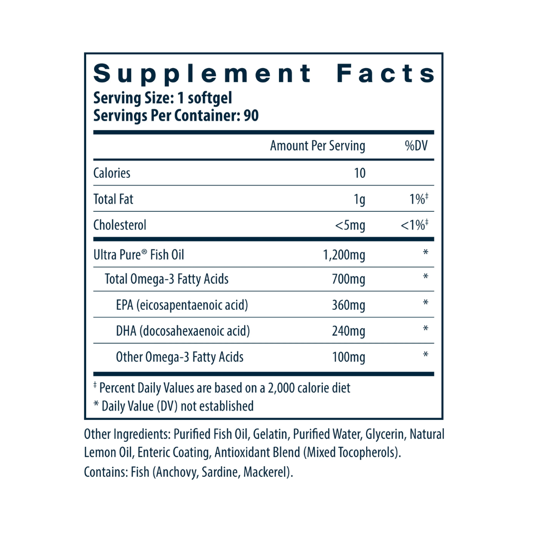 Vital Nutrients Ultra Pure® Fish Oil 700 Enteric