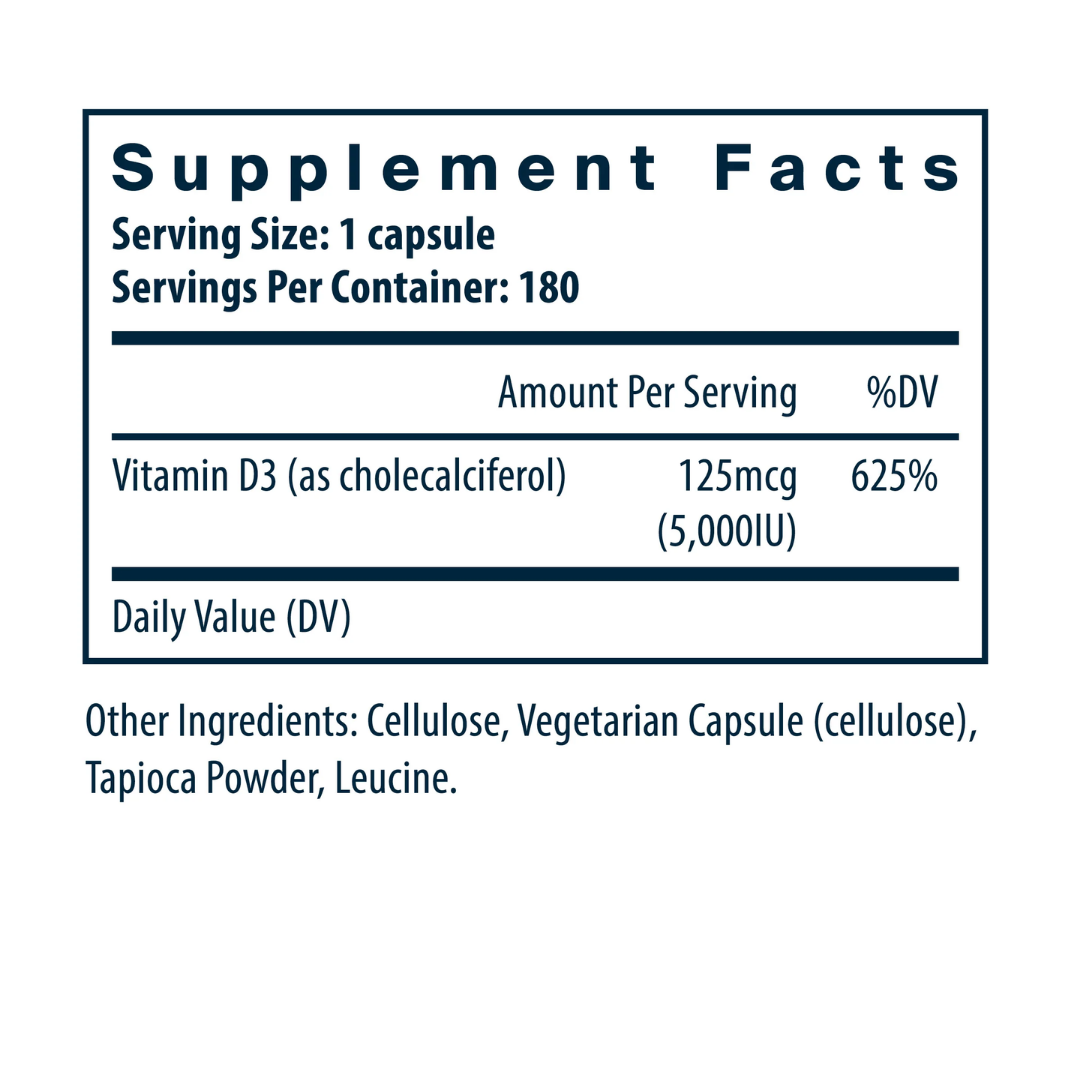 Vital Nutrients Vitamin D3 5000IU