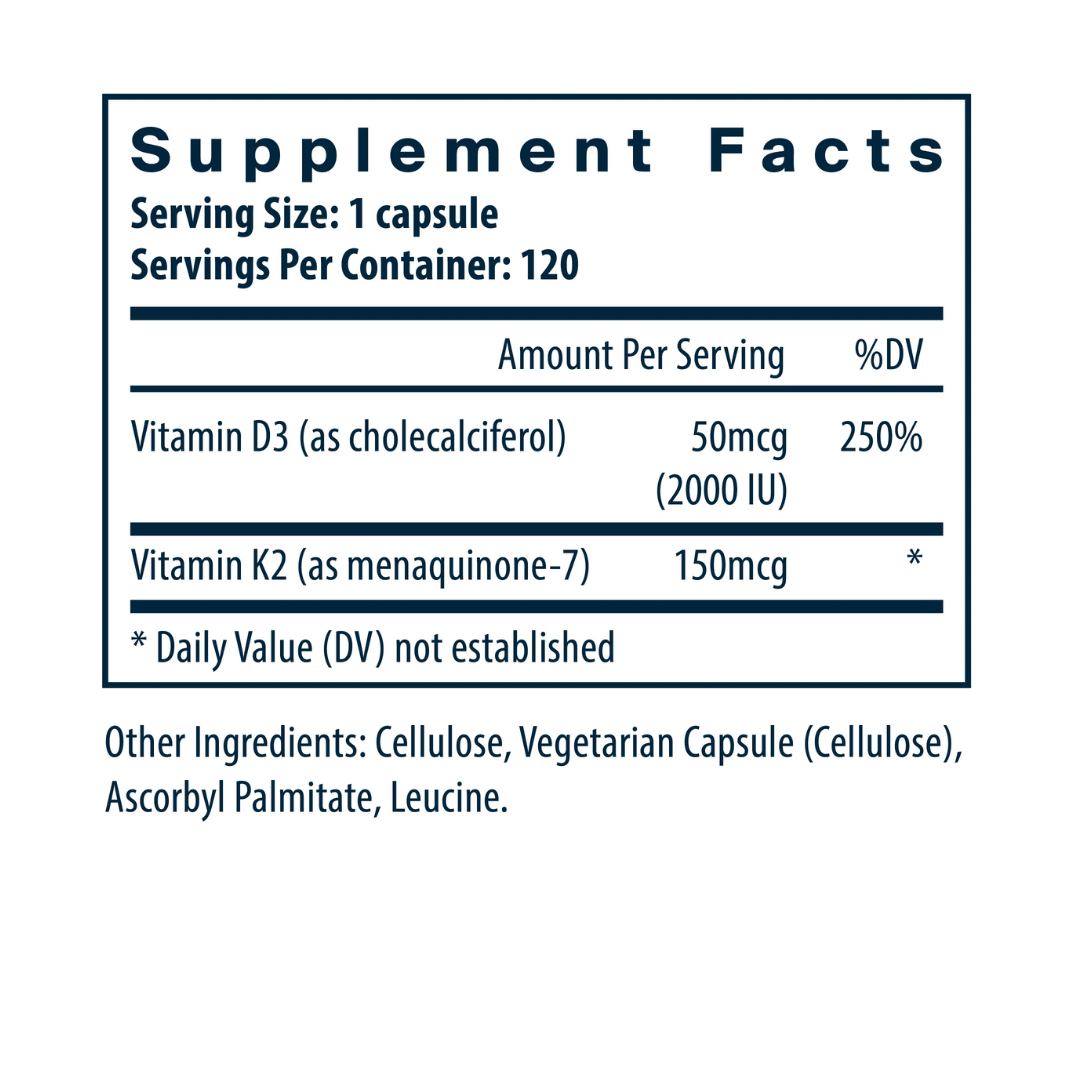 Vital Nutrients Vitamin D3 + K2