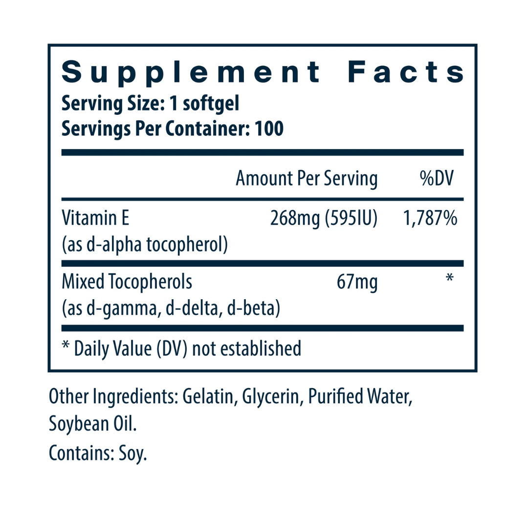 Vital Nutrients Vitamin E 400 (with mixed tocopherols)