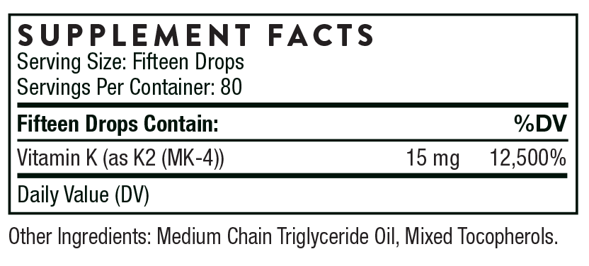 THORNE Vitamin K2 Liquid
