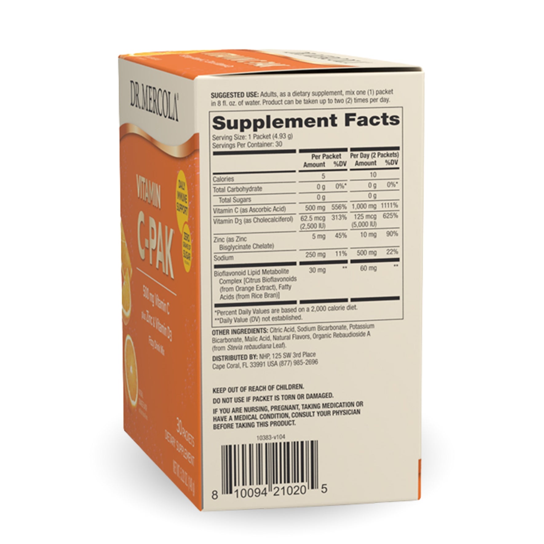 Dr. Mercola Vitamin C-PAK® Orange Flavor 30 Servings