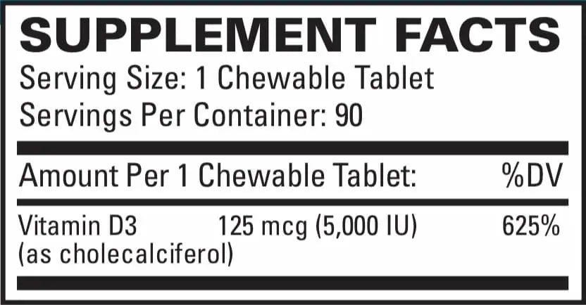 EuroMedica Vitamin D3 Chewable