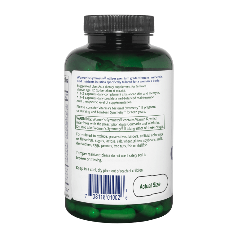 Women’s Symmetry® ~ High Potency Multivitamin and Mineral - 180 Capsules