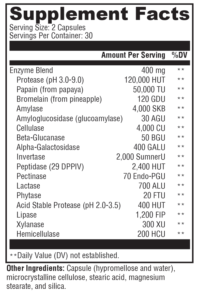 XYMOGEN XymoZyme® 60 Capsules