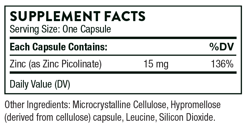 THORNE Zinc Picolinate 15 mg