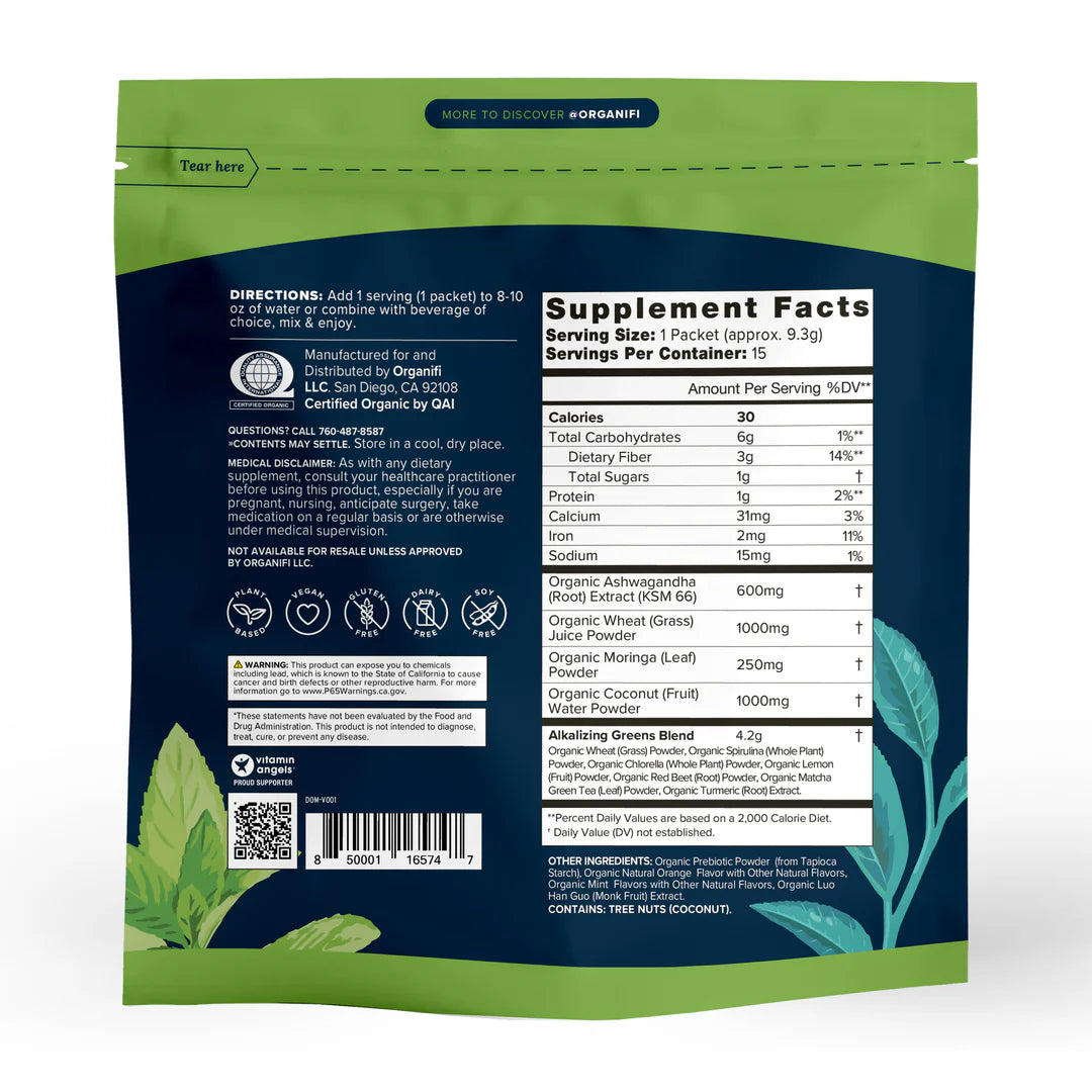 ORGANIFI Green Juice Travel Packs 15 ct