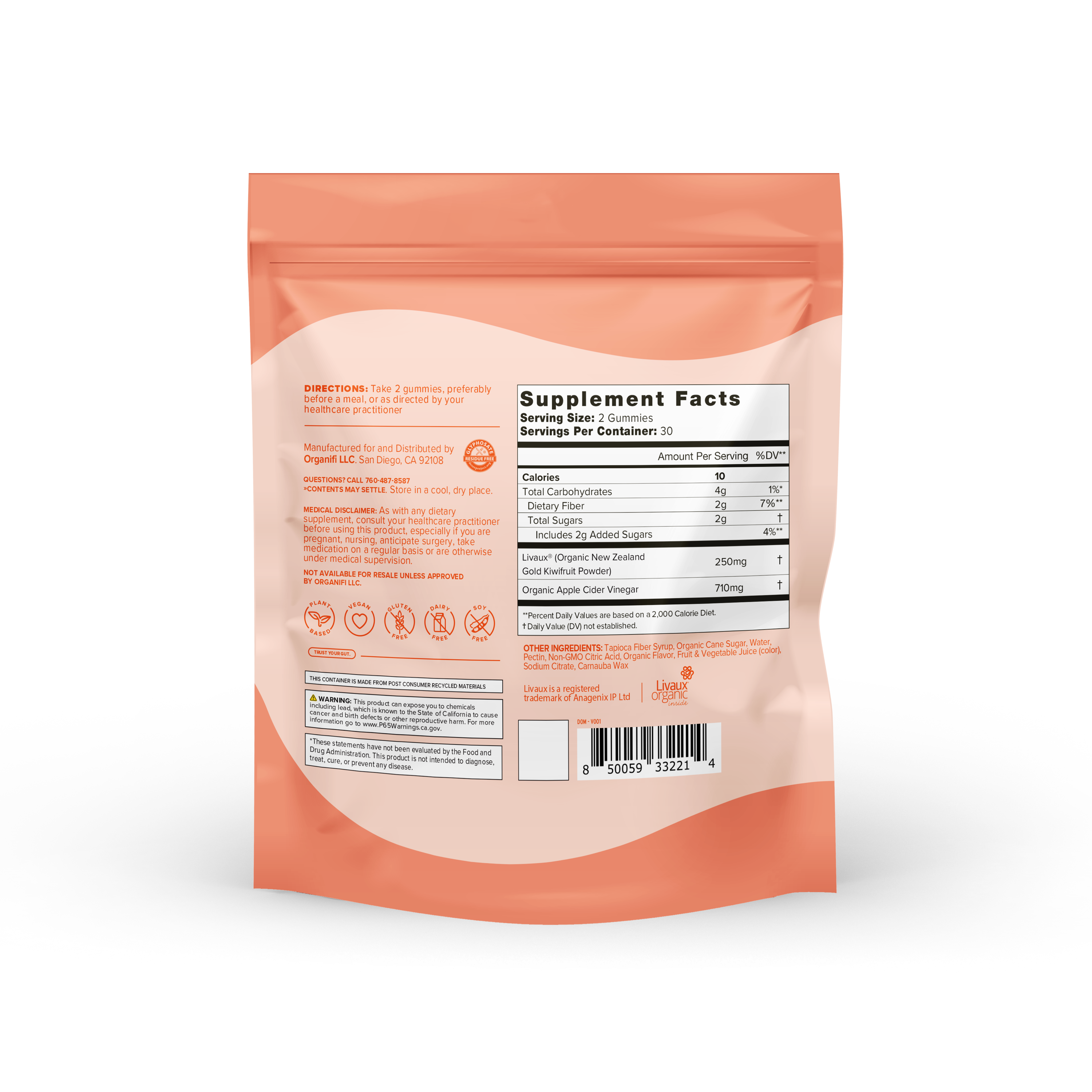 ORGANIFI ACV Gummies - Better Biome