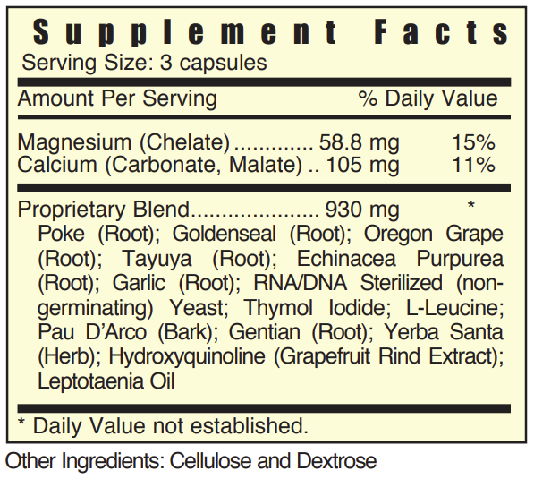 Systemic Formulas - CX3 Bactrex