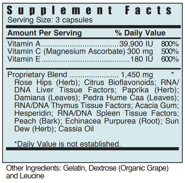 Systemic Formulas - CXACX Vitamin Detox