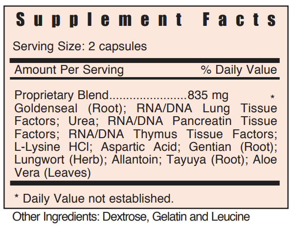 Systemic Formulas - CXR Lung