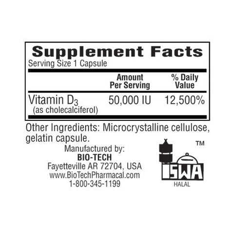 BIO-TECH PHARMACAL D3-50 50,000 IU