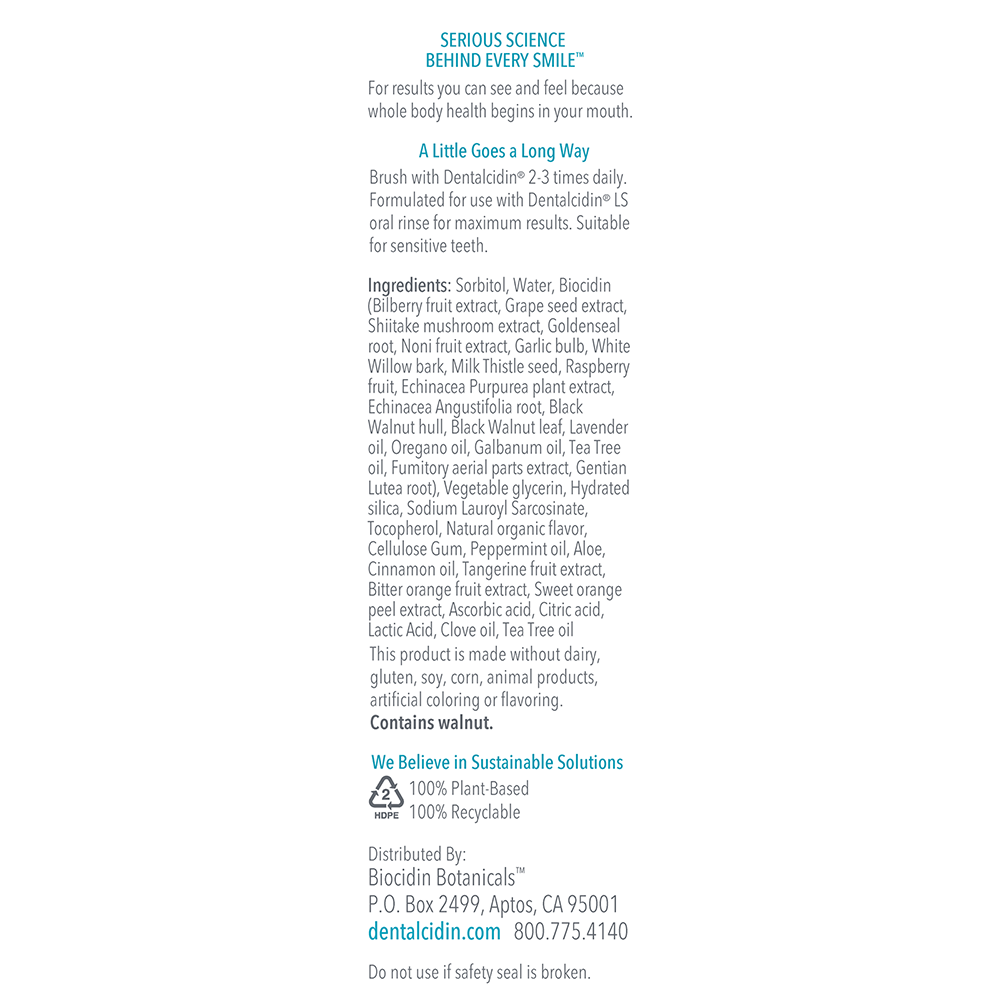 Biocidin Botanicals - DENTALCIDIN™ TOOTHPASTE 3 oz