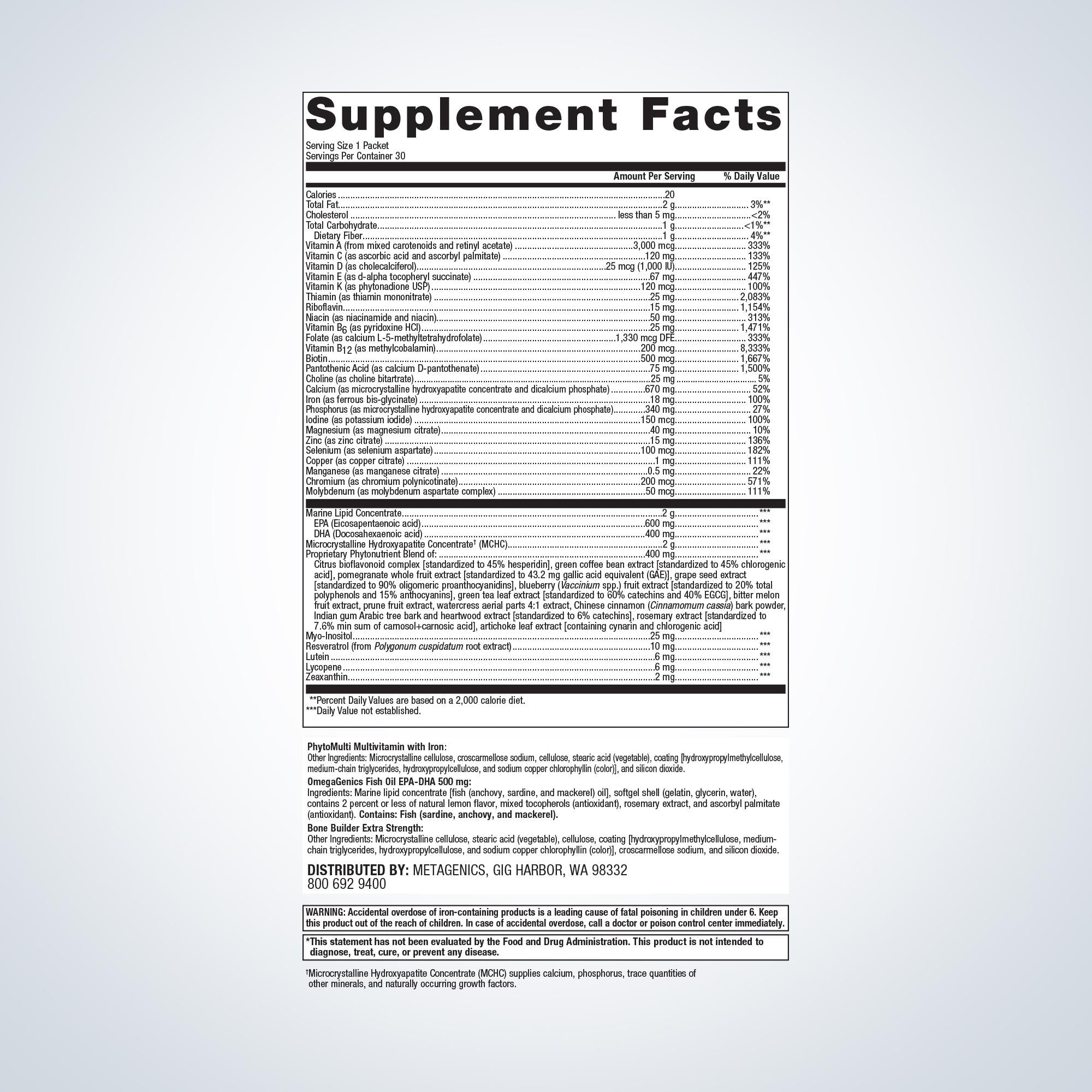 METAGENICS Wellness Essentials® Women's Daily Packs