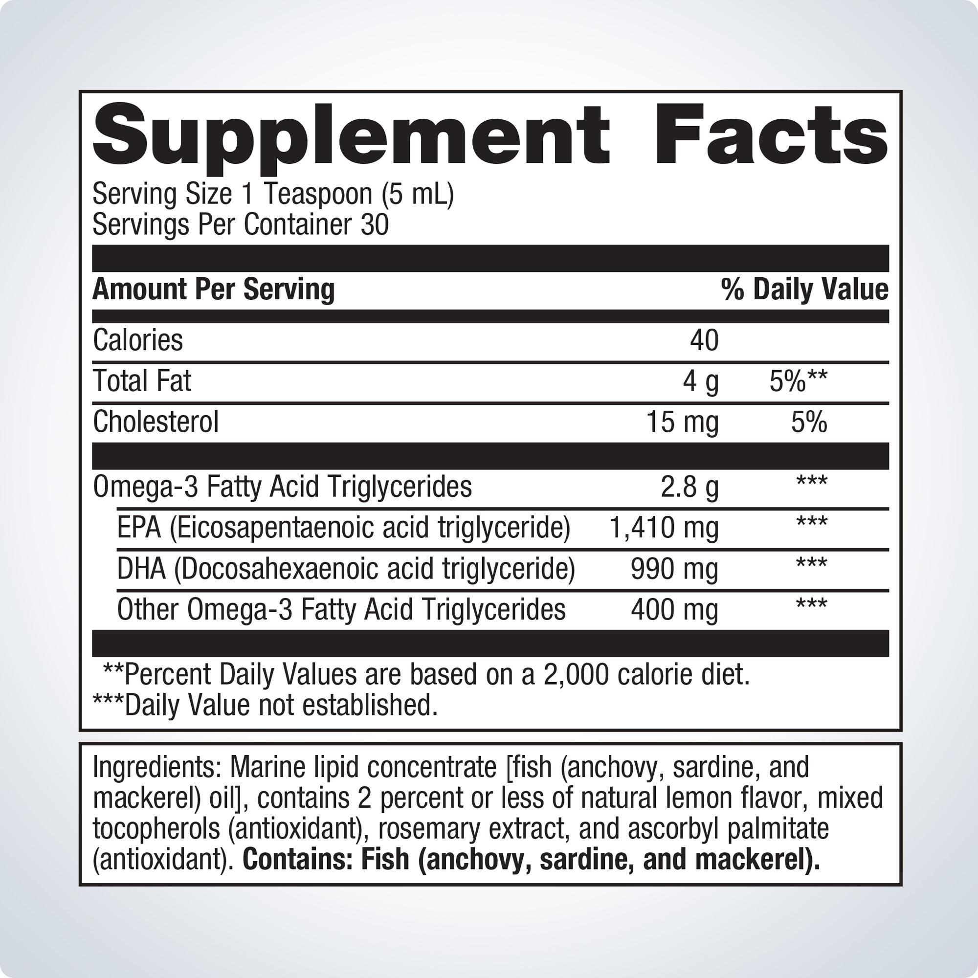 METAGENICS OmegaGenics® Fish Oil EPA-DHA 2400 mg Liquid