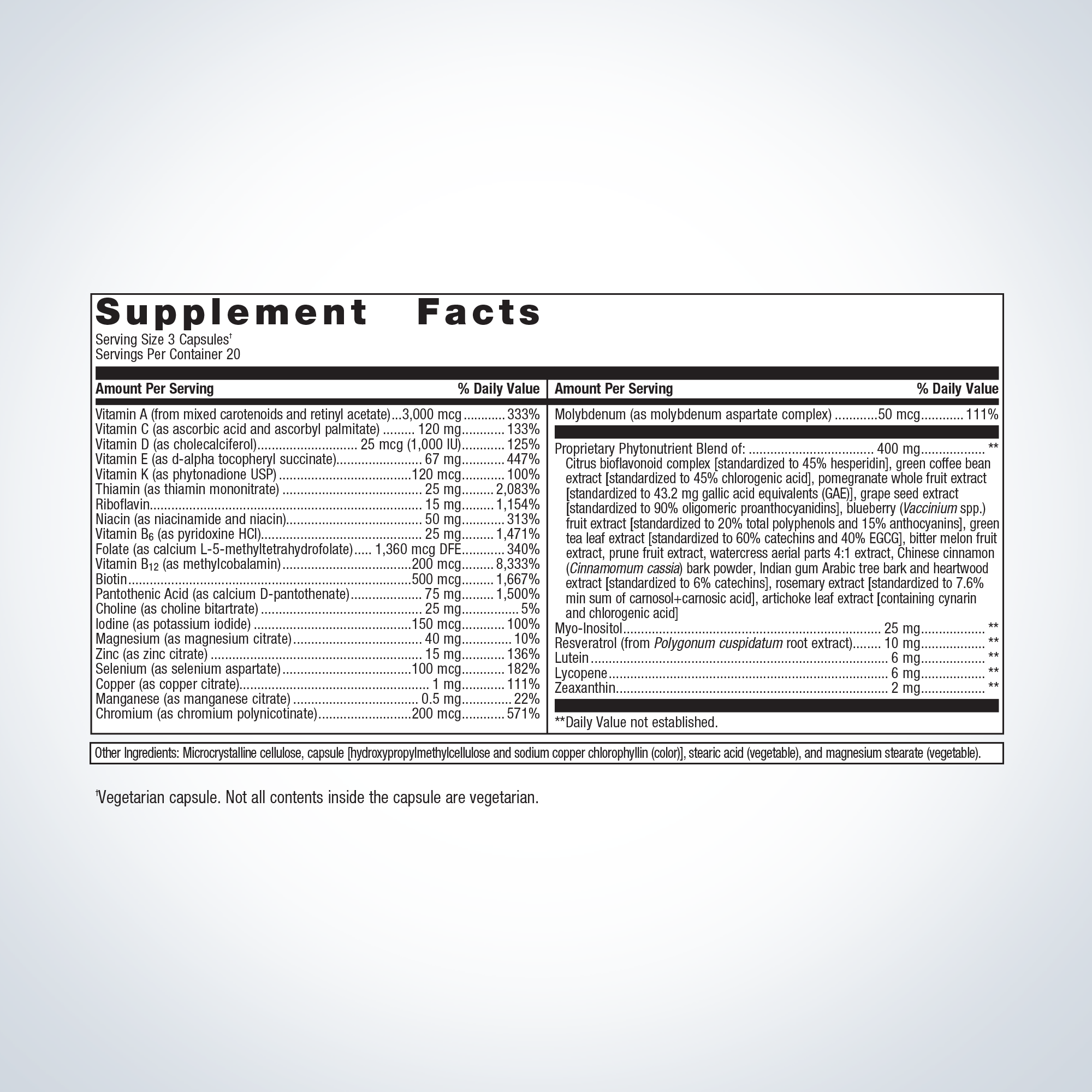 METAGENICS PhytoMulti® Multivitamin Capsules