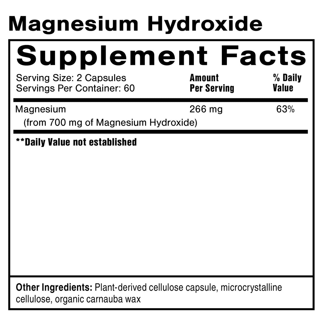 QUICKSILVER Magnesium Hydroxide 120 Capsules