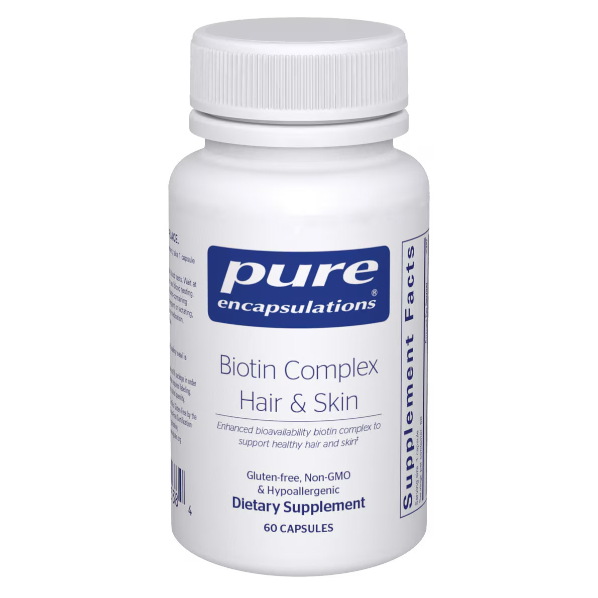 Pure Encapsulations Biotin Complex Hair and Skin supporting beauty and skin wellness