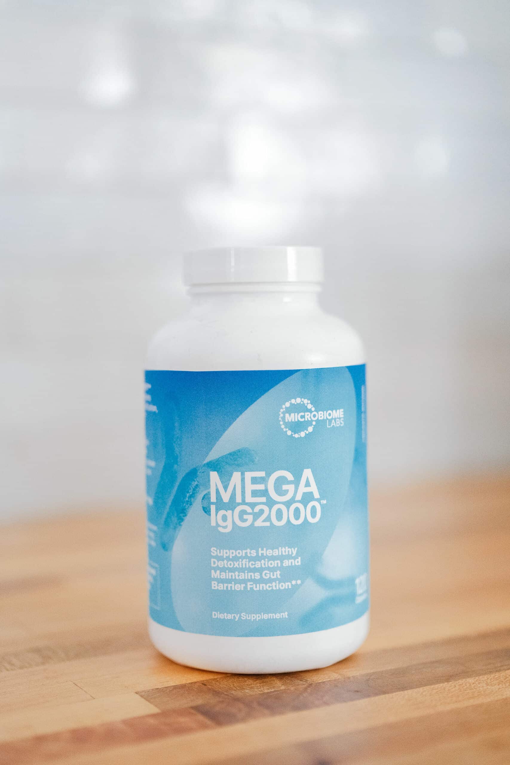 Microbiome Labs MegaIgG2000 label with active ingredients & dosage
