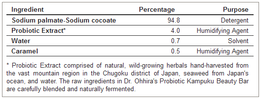 Dr. Ohhira's Kampuku Beauty Bar - 2.82 oz bar
