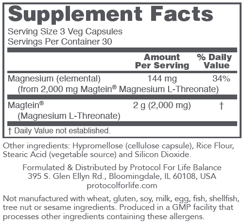 PROTOCOL FOR LIFE Magtein® (New Name) was ProtoSorb™ Magnesium