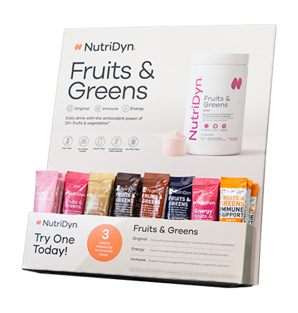 NutriDyn Fruits & Greens Display w/ To Go pkts