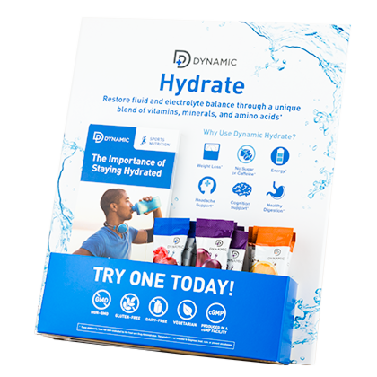 NutriDyn Dynamic Hydrate Display with To Go Packets & Patient Cards