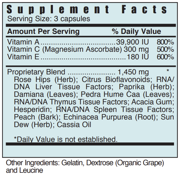 Systemic Formulas - TACX Vitamin DTX Tincture