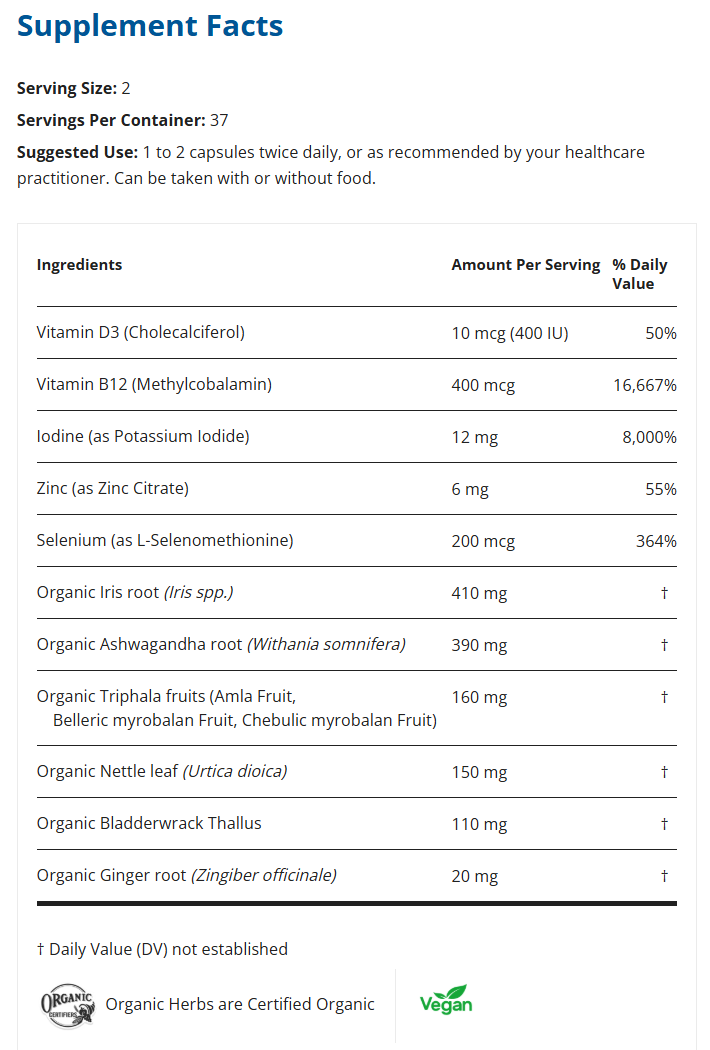 Restorative Formulations - Thyroid Px 75 Capsules