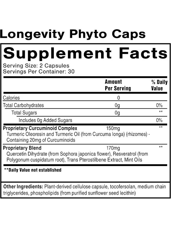 QUICKSILVER Longevity Phyto Caps 60 Capsules